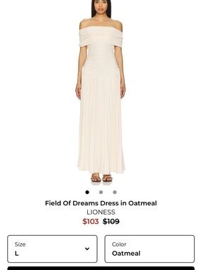 Lioness One-Shoulder Maxi Dress in Oatmeal